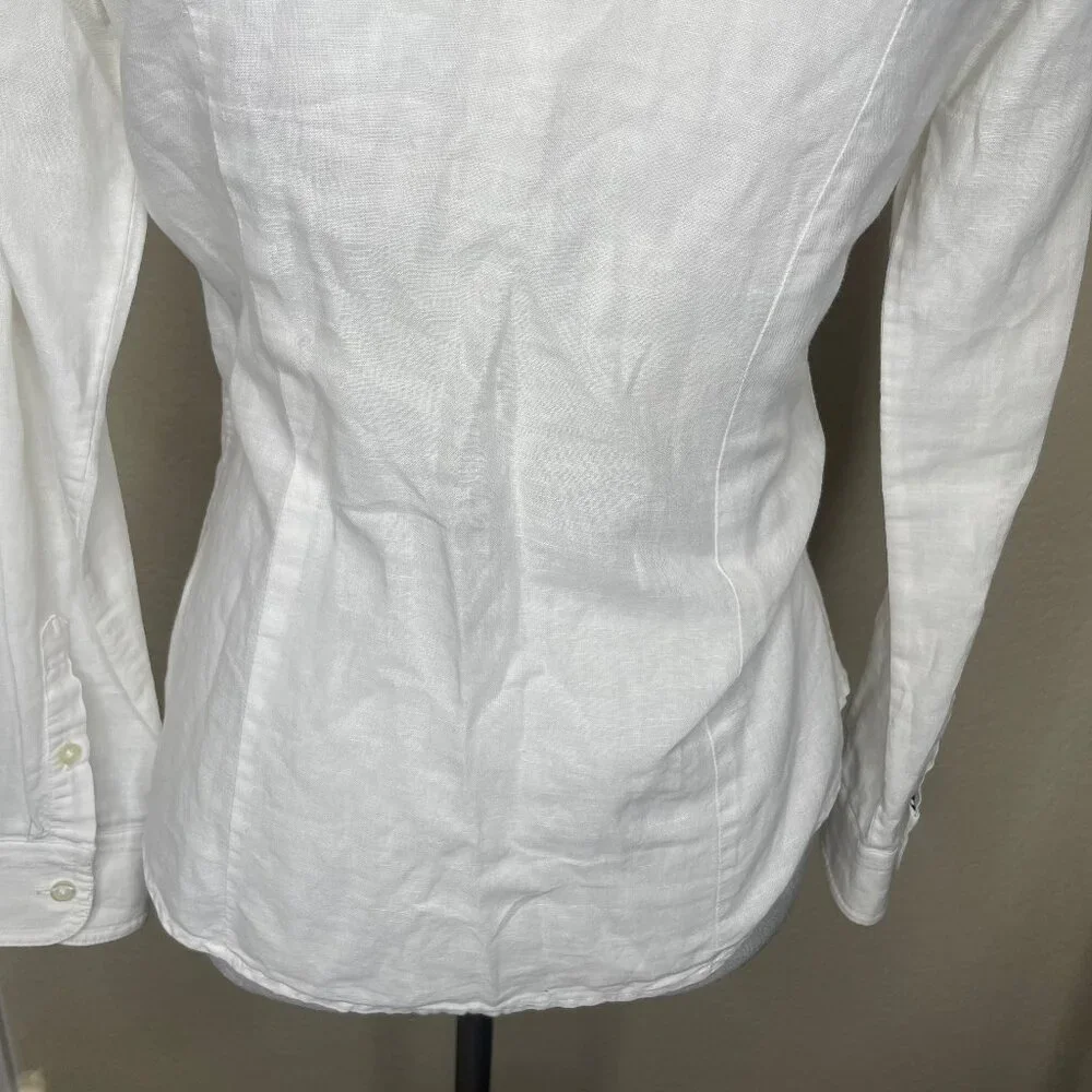 Banana Republic Soft Wash Shirt Linen Cotton Button Down Shirt Sz Small Career - Picture 4 of 9